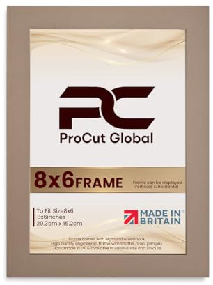 Generic Procut Global Picture Frames 6x8 Rose Gold-Modern 6x8 Frames With Safe Perspex Front & Wall Hanging Hooks -Premium Synthetic Wood- Handmade Frames