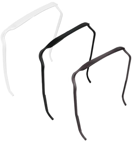 Reccisokz 3 Stück Haarreifen damen,Haarband, Kunststoff Einfach Stirnbänder, Stirnbänder mit Zähnen Dünne, DIY Stirnbände,Sonnenbrillen-Stirnband, Haarnadel, quadratisches Sonnenbrillen-Stirnband