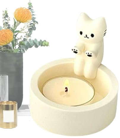 Teelicht Katze Teelichthalter, Katzen Kerzenhalter Mit Wärmenden Pfoten, Kätzchen Kerzenhalter Mit Wärmender Pfote, Teelichthalter Für Katzenliebhaber, Cartoon Kätzchen Teelicht Kerzenhalter