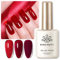 BORN PRETTY Jelly Gel Nail Polish Red Translucent Soak Off U V LED Natural French Gel Polish for DIY Manicure Home Salon Nail Art 15ml