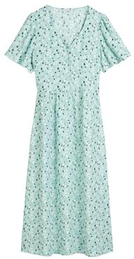 Marc OߴPolo Denim Vestido con Escote de Pico Mujer Estampado Integral, Multicolor (Light Blue Multi 05), M