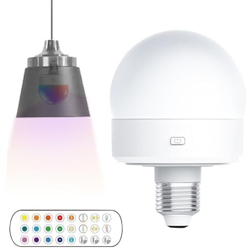 Remote Control Bulbs |Rechargeable Light Bulbs | Smart Color Bulb, Color Changing Bulb, Detachable Led Light, Long Battery Bulbs, Dimmer Home Lamp, Led Smart Bulb for Night Light Use