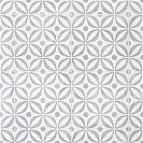 Light Grey Antique Diamonds Magic Vinyl Flooring 2.8mm Thick Lino Roll Bathroom Kitchen (3m Wide x 2m Long)