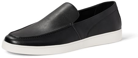 Amazon Essentials Zapatillas Tipo mocasín sin Cordones Hombre, Negro Cuero de Imitación, 45 EU