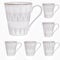 12 oz Elegant White Bone China Coffee Mugs Set of 6 – Porcelain Tea Cups, Minimalist Style, Durable & Lightweight, Perfect for Gifting, Weddings, Office or Everyday Use
