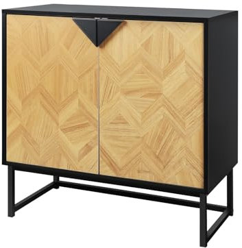Higliocas Credenza 80 x 40 x 80 cm di larghezza con doppie ante e serrature magnetiche – Vintage soggiorno armadio – mobili per camera da letto per corridoi stretti
