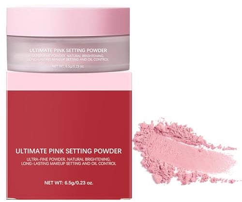 Luminance Pink Translucent Face Powder - Loose Setting Powder with Oil Control - Blurring, Smoothing, and Prolonging Makeup Wear - Matte Finish