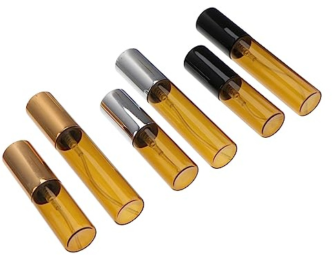 Beaupretty 1 Jeu Bouteilles De Sous- Eau De Cologne Petit Bouteille De Parfum Portative Couvercle Flacons Pulvérisateurs Bouteilles Portables Brown 6 Pièces
