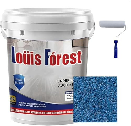 ZZLMDZ Epoxy Colored Sand Floor Paint,Louis Forest Epoxy Floor Paint,Colored Sand Self Leveling Floors Painting Garage, For Concrete, Tiles, Marble (Dark blue, 1000g)