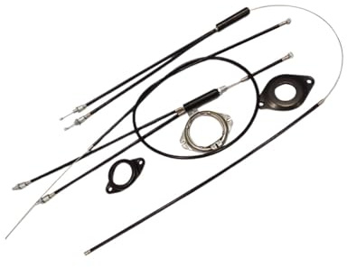 blloocod Set Cavi Freno Universale BMX Gyro Kit Completo Anteriore e Posteriore, Filo Acciaio Inox, Guaina PVC, Terminali Lega per Mini Bike e Kart