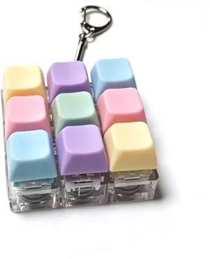 UEAVOID Portachiavi Fidget Tastiera 1 Pezzo, Clicker Meccanico Anti-Stress & Anti-Ansia, Giocattolo Tascabile per Rilassamento Adulti e Bambini