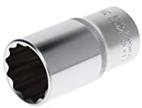GEDORE red Douille longue, Entraînement 1/2 12,5 mm, 12 pans, Diamètre 30 mm, Outil, R61103014, Acier chromé