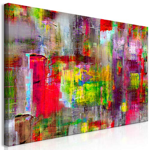 murando Wandbild Mega XXXL Abstrakt Einteiliger XXL-Format Kunstdruck zur Selbstmontage Leinwandbilder moderne Bilder DIY Wanddekoration Wohnung Deko bunt a-A-0217-ak-e