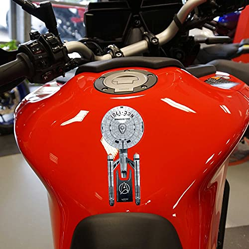 labelbike - 3D Aufkleber Motorrad Tankpad Schutz und Dekoration aus Harz kompatibel mit STAR TREK USS ENTERPRISE NCC 1701