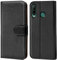 Verco Handyhülle für Huawei Y6p Hülle, Klapphülle für Huawei Y6p Tasche PU Leder Flip Case Brieftasche - Schwarz