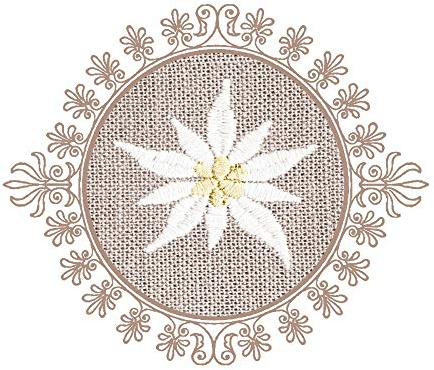 Tassendeckchen Edelweiss, Tissue 9-lagig, Ø 90mm, 250 Stück - Mank