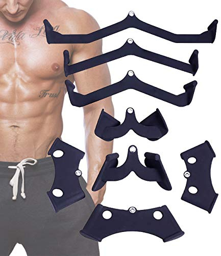 ZhiLianZhao Barre Triceps LAT Pulldown Poignée, Barre Droite Fixation des Câbles Maniques, avec Poignées Ergonomiques pour La Musculation du Dos, Barre De Rangée