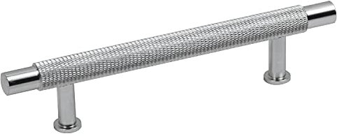 Hausen Knurled T-Bar Handle for Kitchen/Bathroom/Bedroom/Office Cupboards, Cabinets, Drawers & Unites, Polished Chrome Finish, 96mm