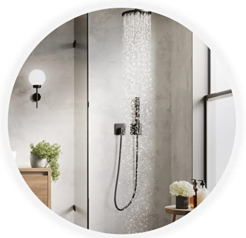 BD ART - Wandspiegel - Badspiegel - Rund Ø70cm - mit LED Beleuchtung - Lichtfarbe Kaltweiß 4200K, IP44 - Spiegel Groß - Mirror - Ganzkörperspiegel - Bad Wand Spiegel (Luna_RUND, Ø 70 cm)