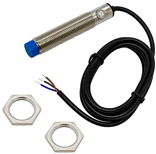 Lumonic Interruttore di prossimità capacitivo 12mm PNP I Sensore di prossimità normalmente aperto - IP67 I Sensore di prossimità con ottone nichelato e tensione da 6 a 36V DC