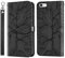 Vkooer Case for iPhone 5/5S/SE (2016) Premium PU Leather Flip Wallet Case with Card Holder and Magnetic Phone Case for iPhone 5/5S/SE 2016, Black