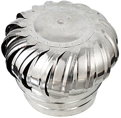 SHUDONGDEN Chimenea Giratorio Capucha,Sombrero Extractor Tapa De Ventilación De Techo, Ventilador De Turbina, Tapa De Campana De Chimenea Giratoria De Acero Inoxidable,450mm/17.71in