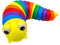 alldoro 60371 - My Flexi Worm Raupe, Klapper Rassel für Kleinkinder, Rasselspielzeug aus Kunststoff, Fidget Toy, Greifling in Regenbogen Farben, für Kinder ab 3 Jahren, Mehrfarbig