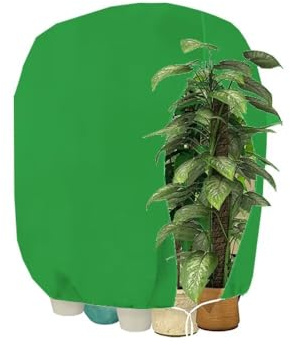 HERILIOS Winterschutz für Pflanzen, Frostschutz Pflanzenabdeckungen als Winterschutz, mit Reißverschluss für Baum Palmen Balkonpflanzen haube Zelt Atmungsaktiv - Reißfest，160x240cm Grün
