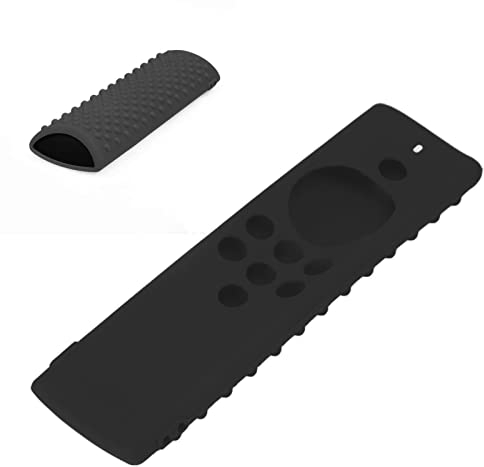 OUKENS Fire Stick Lite 2023 Fernbedienungsabdeckung, stoßfeste Silikonhülle für Fire TV Stick Lite 2020 Fernbedienungs-Schutzhülle mit Umhängeband(Schwarz)