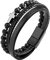 Dochais Bracciale Uomo, Bracciali In Vera Pelle Per Uomo, Bracciale Dell'Albero Della Vita Vichingo, Bracciale Intrecciato In Pietra Naturale, Con Chiusura a Calamita, Nero/Marrone (1Pz) (B, Nero)