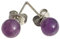 Edelstein Perlen Ohrstecker | 6mm | in Samtsäckchen | verschiedene Varianten | Ihre Energie immer dabei (Amethyst - lila)