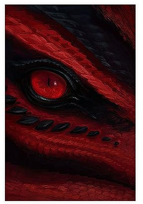 YBHF Drachenschlange Rotes magisches Auge Poster Leinwand Poster Wandkunst Dekor Druck Bild Gemälde für Wohnzimmer Schlafzimmer Dekoration Unrahmen: 40 x 60 cm
