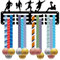 CREATCABIN Appendiabiti per Medaglie da Calcio Espositore per Medaglie da Calcio Rack Sport Premi in Metallo da Appendere Premi per Decorazioni in Ferro Piccolo per Parete Home Badge Race 29x13cm