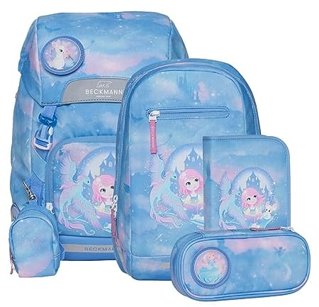 Beckmann, Schulrucksack-Set Classic Fairytale, 6-teilig, Grundschule, ergonomisch, inkl. Regenüberzug, 22L