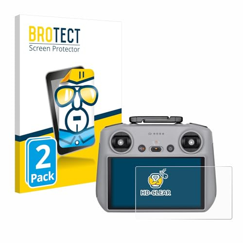 BROTECT Schutzfolie für DJI RC 2 | 2 Stück Transparenter Displayschutz Made in Germany Klare Displayschutz-Folie Clear Einfache Montage Case-Friendly