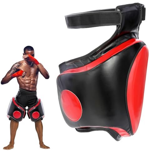 Muay Thai Thigh Pads Kickboxing Thigh Pad Leg Kick Pad for Martial Arts Coach Trainer Taekwondo Sparring Gear Thigh Body Protector(Left Thigh)
