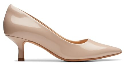 Clarks Violet55 Rae Leather Shoes in Standard Fit Size 5.5 Beige
