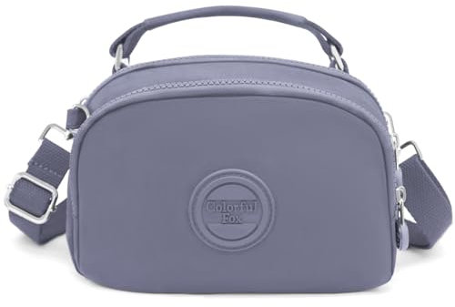 REETEE Kleine Umhängetasche Damen Wasserdicht Nylon Crossbody Bag Damen mit Mehreren Taschen,Stylisch Handtasche Damen Umhängetasche mit Abnehmbar Schultergurt (grau)