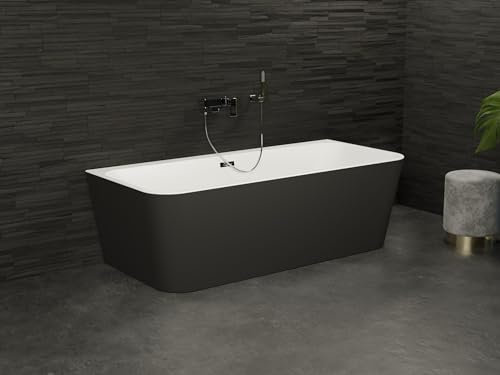 SPALINA Mint Nera - Vasca freestanding a Parete L 160 x l 75 cm
