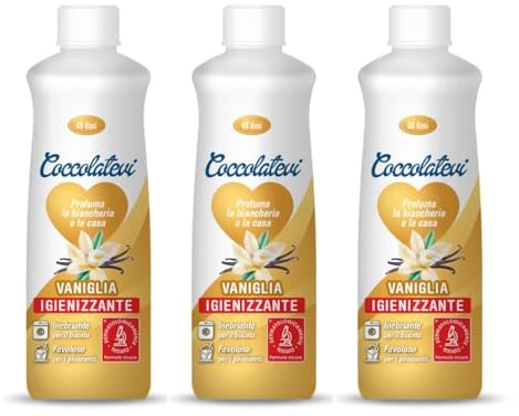 COCCOLATEVI Profumatore Vaniglia, 3 Confezioni da 300 ml, Essenza Bucato per Lavatrice e Asciugatrice, Profumatore Casa o Detergente Pavimento