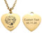 INBLUE Personalisierte Haustier Porträt Halskette für Frauen Edelstahl Rund/Herz Scheibe Gravur mit Bild Name Angepasst Haustier Verlust Gedenk Geschenke für Haustier Liebhaber A2 - Gold