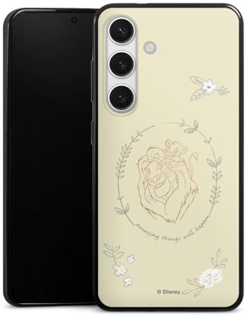 Slim Case extra dünn kompatibel mit Samsung Galaxy S24 Silikon Handyhülle schwarz Hülle Simba König der Löwen Disney