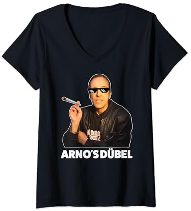 Damen ARNO'S DÜBEL - LECKER BUBATZ - Lecki Bubatz Bubatzliebhaber T-Shirt mit V-Ausschnitt
