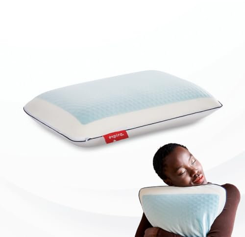 Espira Gel Cell – Orthopädisches Kissen 40x60 Memory Foam – Ergonomisches Nackenkissen für Bauch- & Rückenschläfer – Kühlendes Kopfkissen gegen Nackenschmerzen & Schnarchen – Waschbarer Bezug