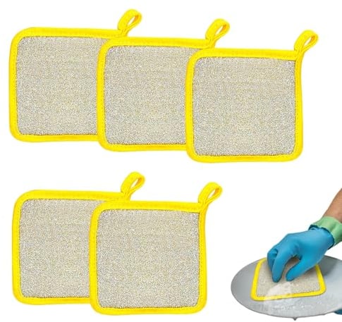 Esponjas para fregar la cocina, toallitas para lavar platos, trapos de limpieza, esponjas para lavar platos, reutilizables, no rayan