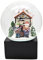 Schneekugel Nostalgie Weihnachtssinger vor Fachwerkhaus auf Sockel quadratisch schwarz | Pure-Line | Schüttelkugel | H: 12 cm B: 10 cm | 20124
