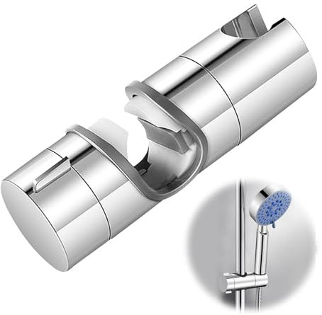 Support Pommeau de Douche Réglable pour Douchette, Support Douche Sans Percage, Accroche Pommeau de Douche Circonférence 22-25mm Installation sans Perçage