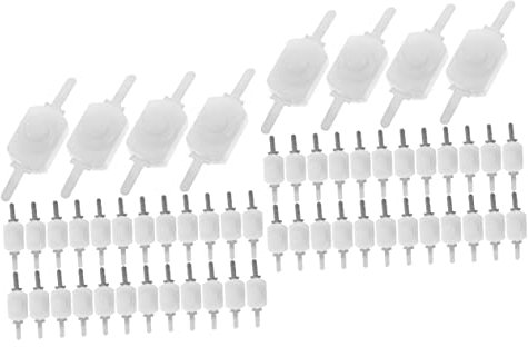 Gatuida 100 Stk Mikroschalter Mini Ein Aus für Steckdose schwarze Steckdosen Druckknopflicht schwarze Knöpfe Ersatzschalter Elektronikschalter einrastender Druckknopf an aus klein abs Weiß