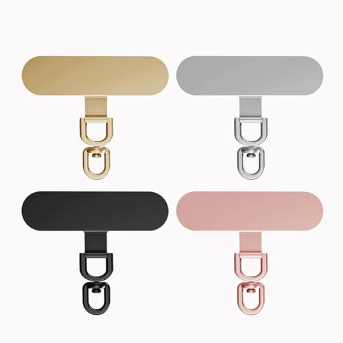 GlamRays Universal Mobile Phone Hanging Tabs & Metal Mobile Phone Patches - Glue-Free Universal Mobile Phone Strap Attachment Plates for Mobile Phone Straps