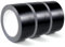 KUOGAS Panzertape Schwarz extra 3 Rollen 35m x 48mm,Insgesamt 105m,Wasserdichtes Reparaturband für innen & außen gewebeverstärktes Reparaturband,Rohrabdichtung im Außenbereich,Panzerband,Rohrschutz